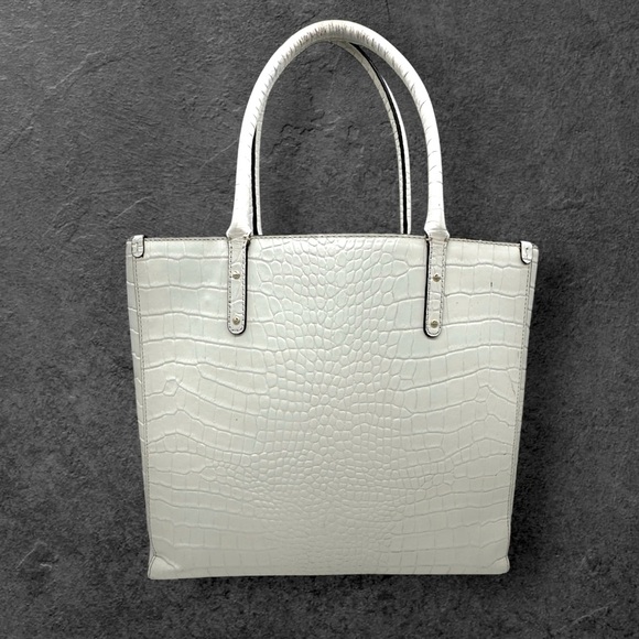 Kate Spade New York Vintage Quinn Carlsbad Oyster Leather Croc-Embossed Tote - Picture 6 of 16